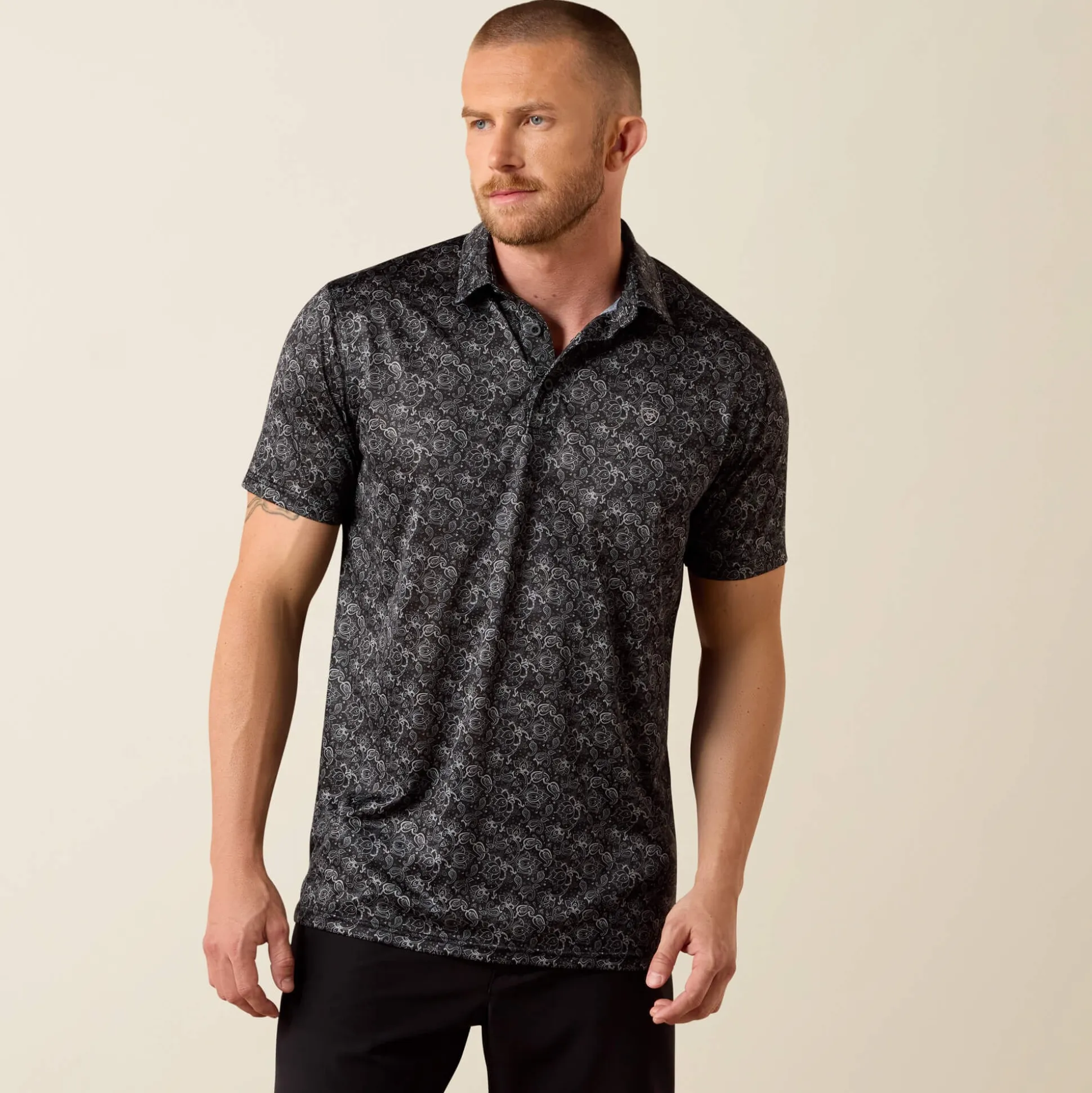 All Over Print Fitted Polo