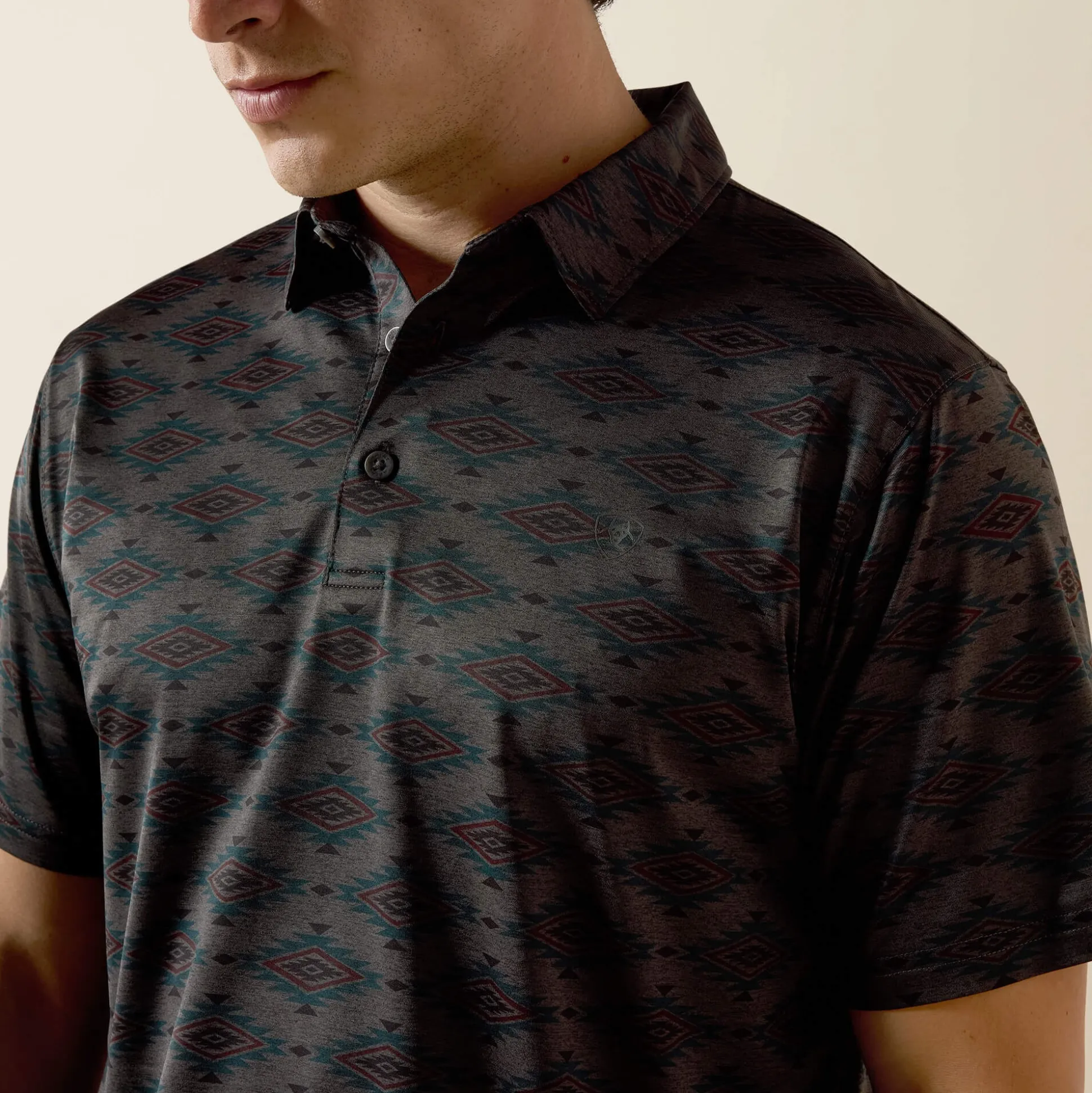 All Over Print Heathered Classic Fit Polo