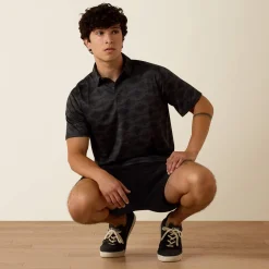 All Over Print Heathered Classic Fit Polo