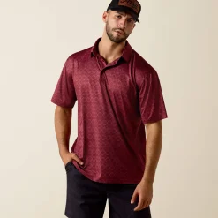All Over Print Heathered Classic Fit Polo