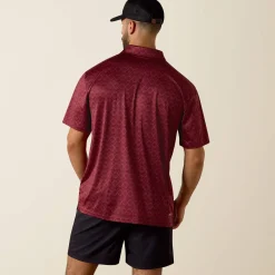 All Over Print Heathered Classic Fit Polo