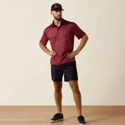 All Over Print Heathered Classic Fit Polo