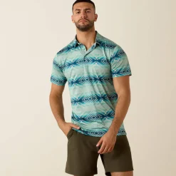 All Over Print Heathered Classic Fit Polo