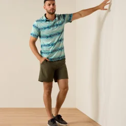 All Over Print Heathered Classic Fit Polo