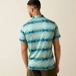 All Over Print Heathered Classic Fit Polo