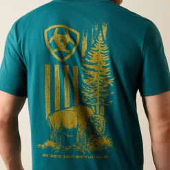 Ariat Bison Wander Flag Classic Fit T-Shirt