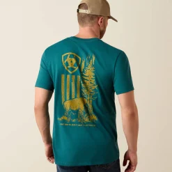 Ariat Bison Wander Flag Classic Fit T-Shirt