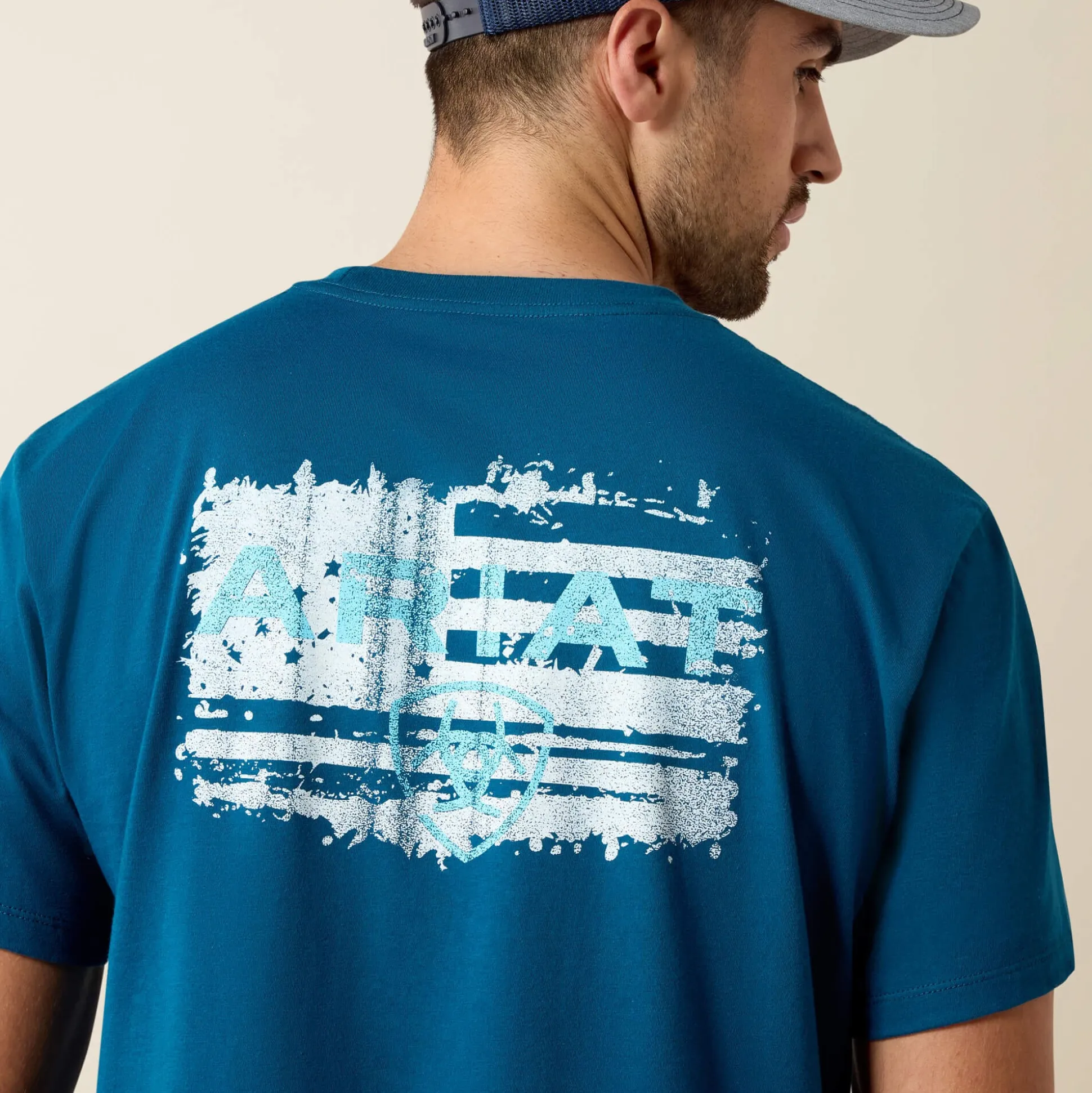 Ariat Liquid Stamp Flag Classic Fit T-Shirt