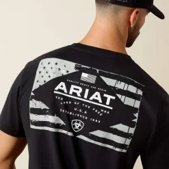 Ariat Lockup Flag Painted T-Shirt