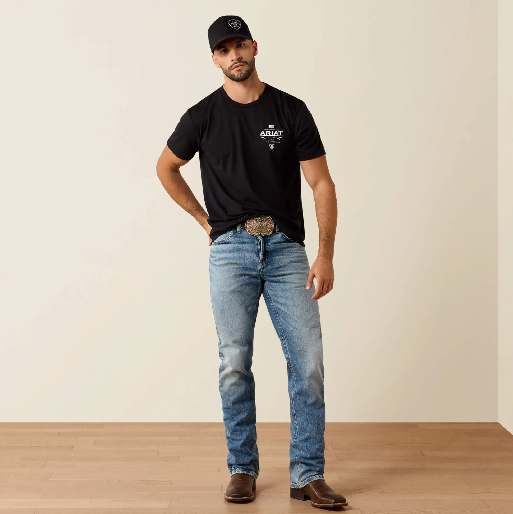 Ariat Lockup Flag Painted T-Shirt