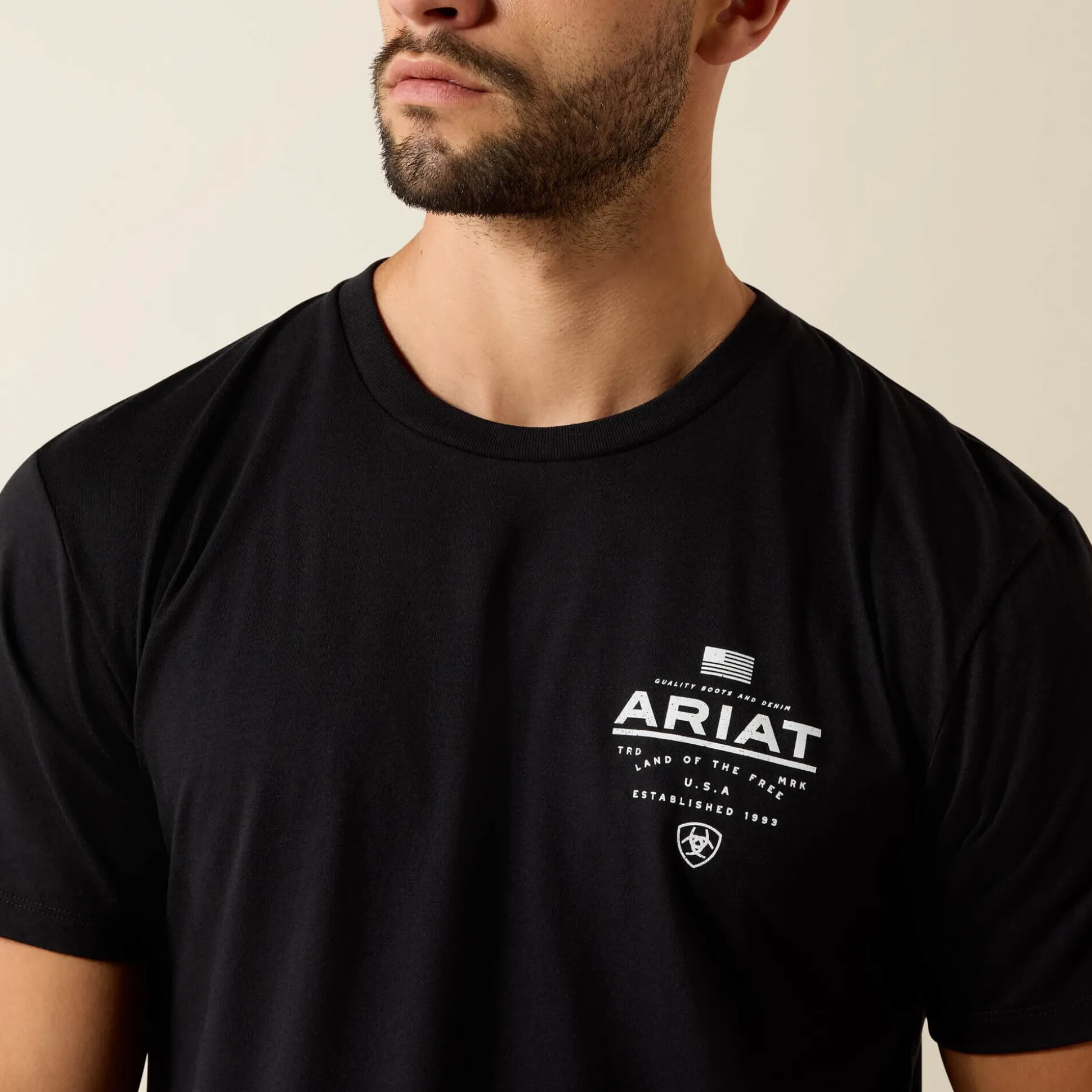 Ariat Lockup Flag Painted T-Shirt