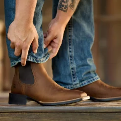 Booker Chelsea Wide Square Toe Western Boot