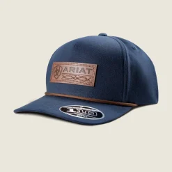 Boot Stitch Faux Leather Patch Cap