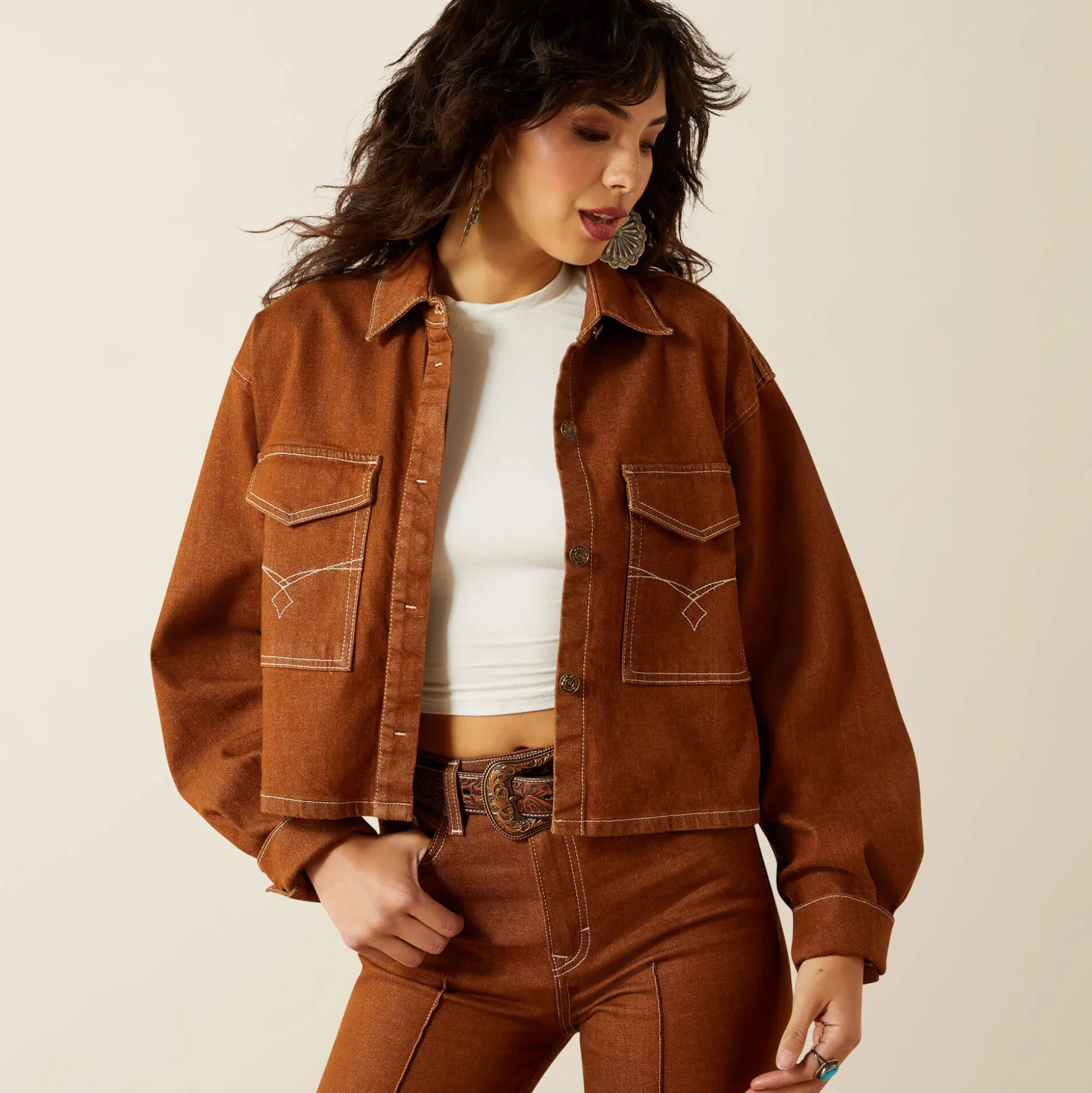 Boxy Cropped Denim Jacket