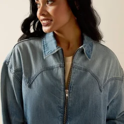 Cheyenne Denim Bomber Jacket