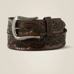 Filigree embossed belt