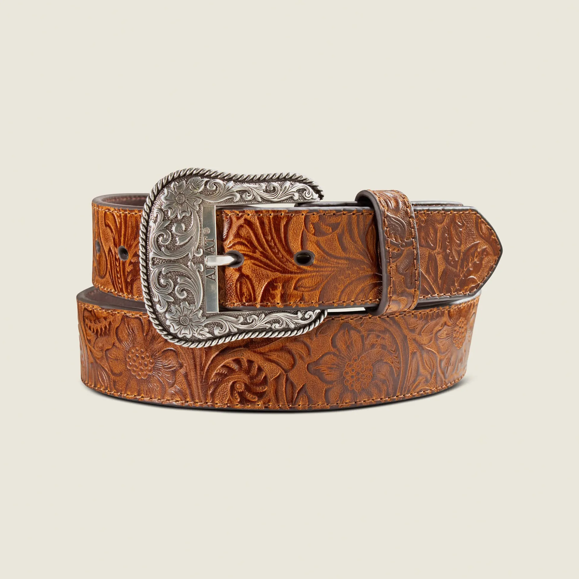 Floral Embossed Rope Belt