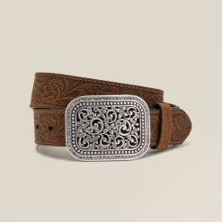 Floral Embroidery Buckle Belt
