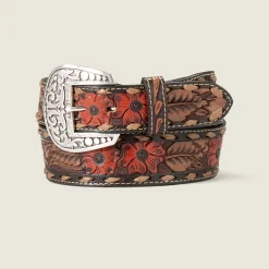 Flower Tooled Belt