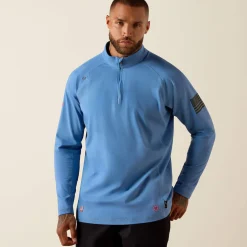 FR Combat Stretch Patriot 1/4 Zip Work Shirt