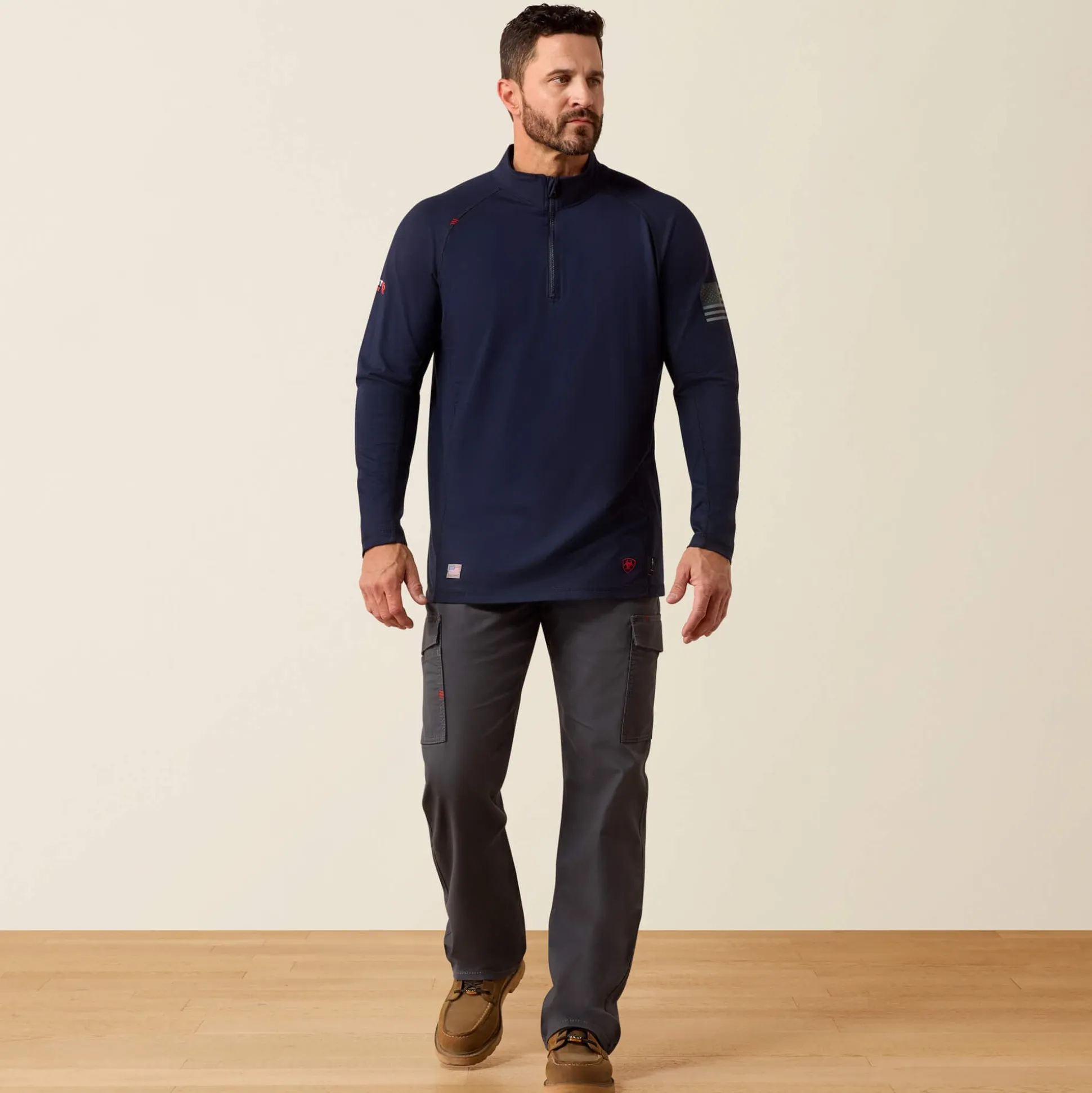 FR Combat Stretch Patriot 1/4 Zip Work Shirt