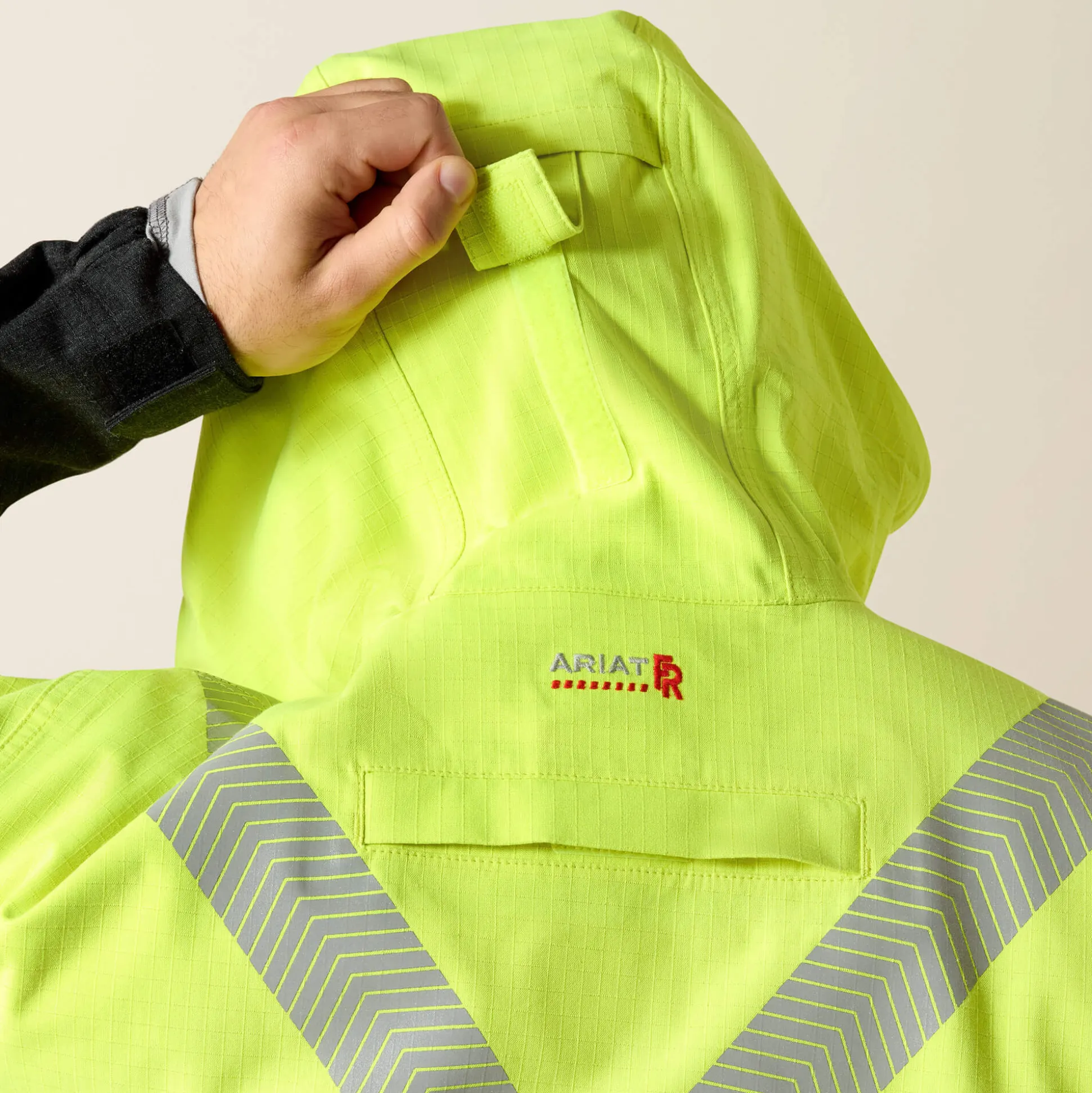 FR Hi-Vis Hooded Waterproof Jacket