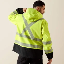 FR Hi-Vis Hooded Waterproof Jacket