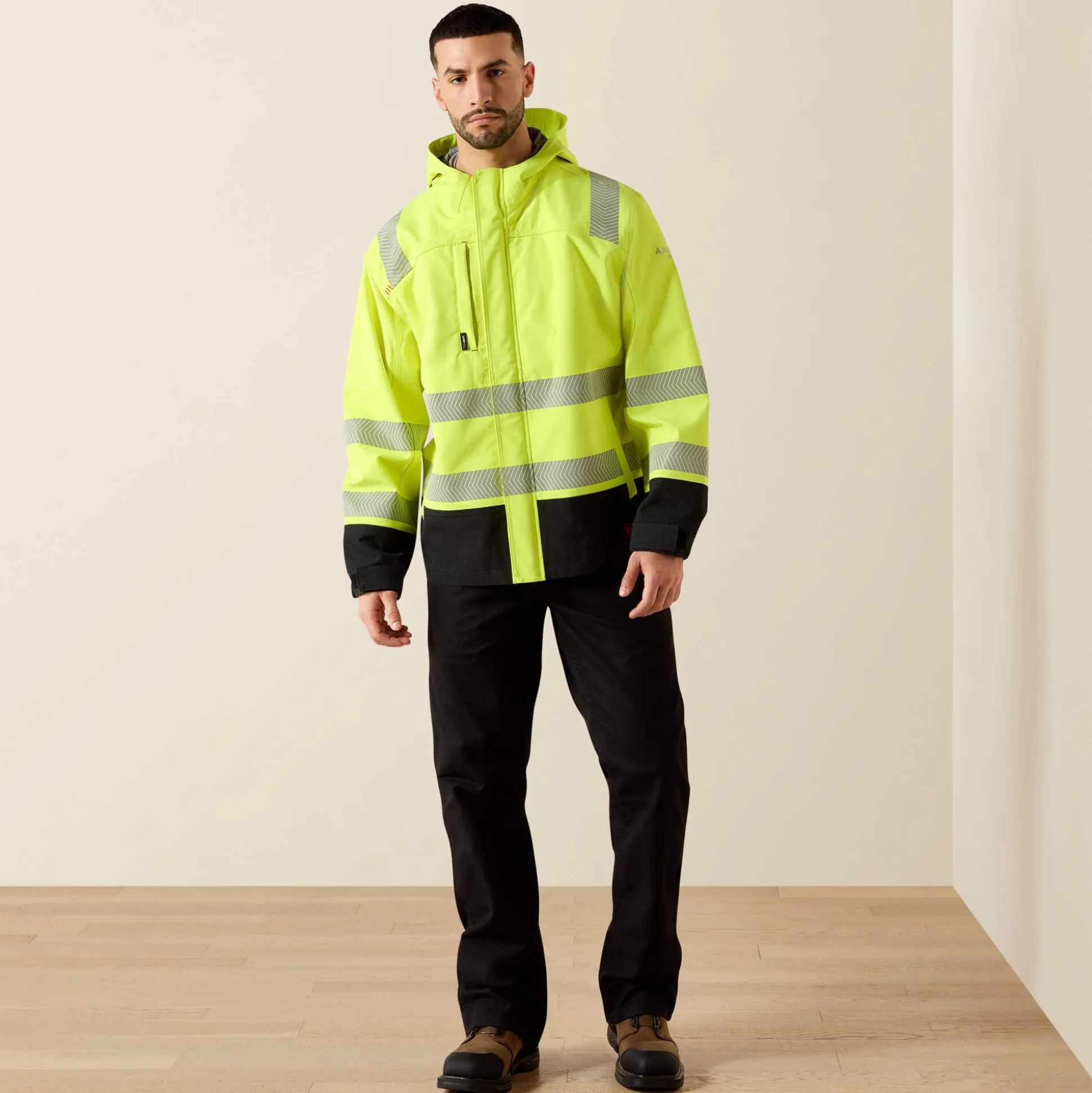 FR Hi-Vis Hooded Waterproof Jacket