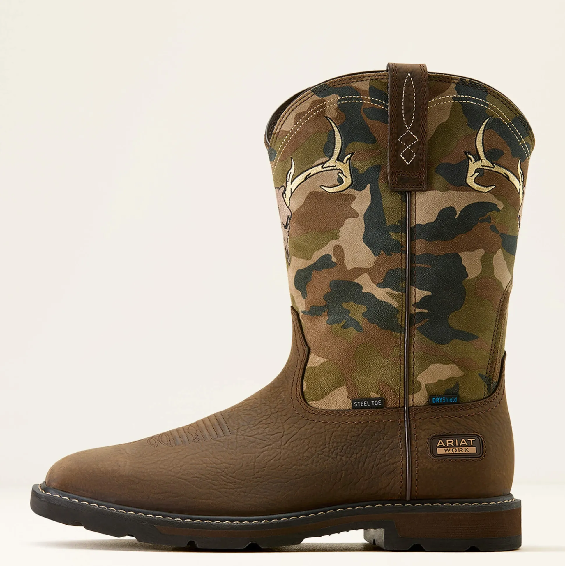 Groundbreaker Antler Waterproof Wide Square Toe Steel Toe Work Boot