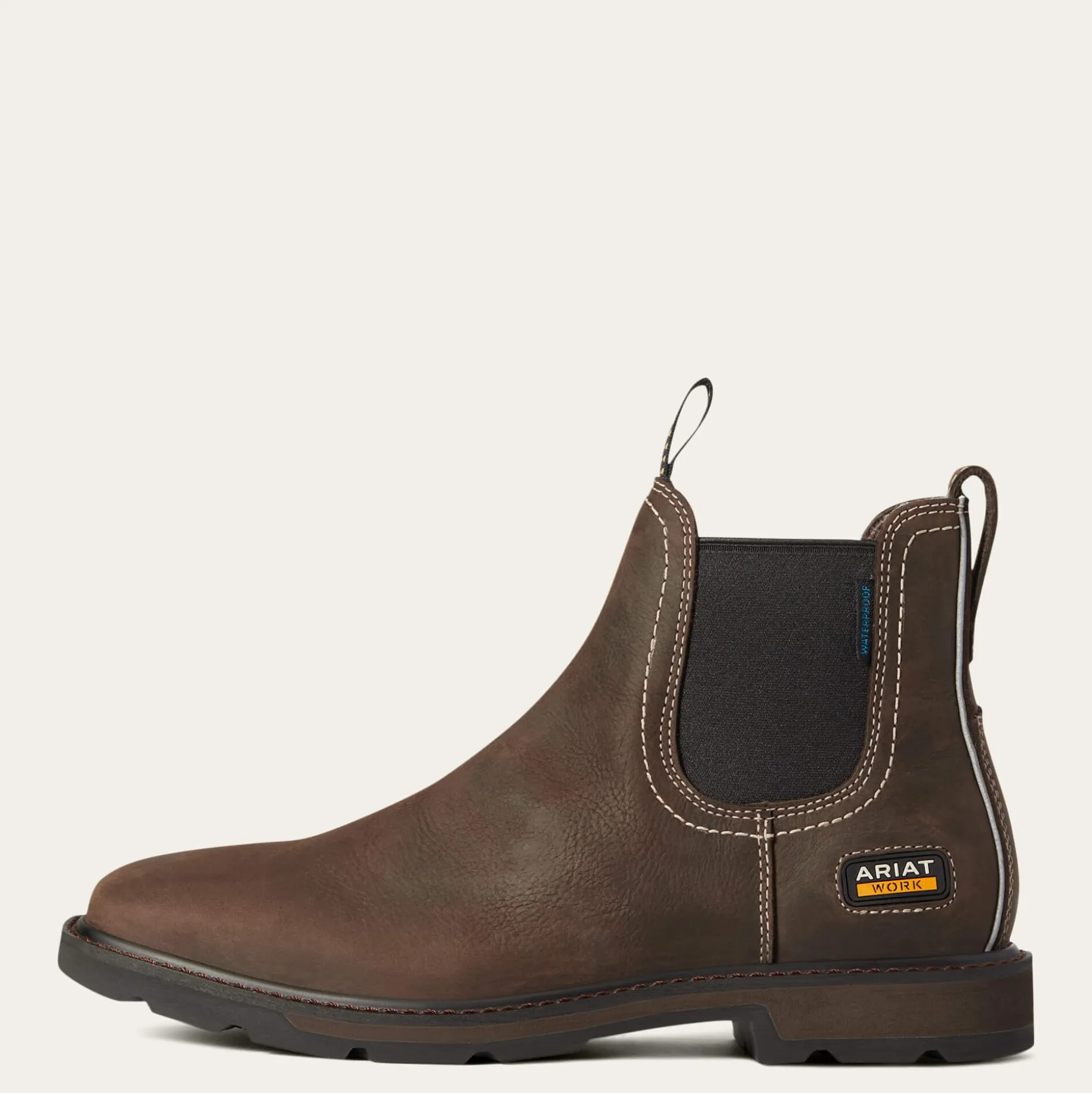 Groundbreaker Chelsea Wide Square Toe Waterproof Work Boot