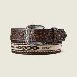Hair On Whip Stitch Belt