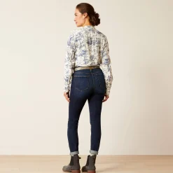 High Rise Bridle Skinny Jeans