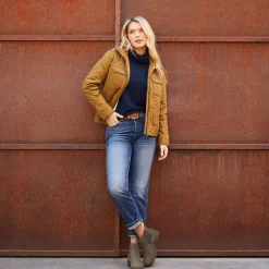 High Rise Bridle Slim Straight Leg Jeans