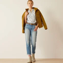 High Rise Bridle Slim Straight Leg Jeans