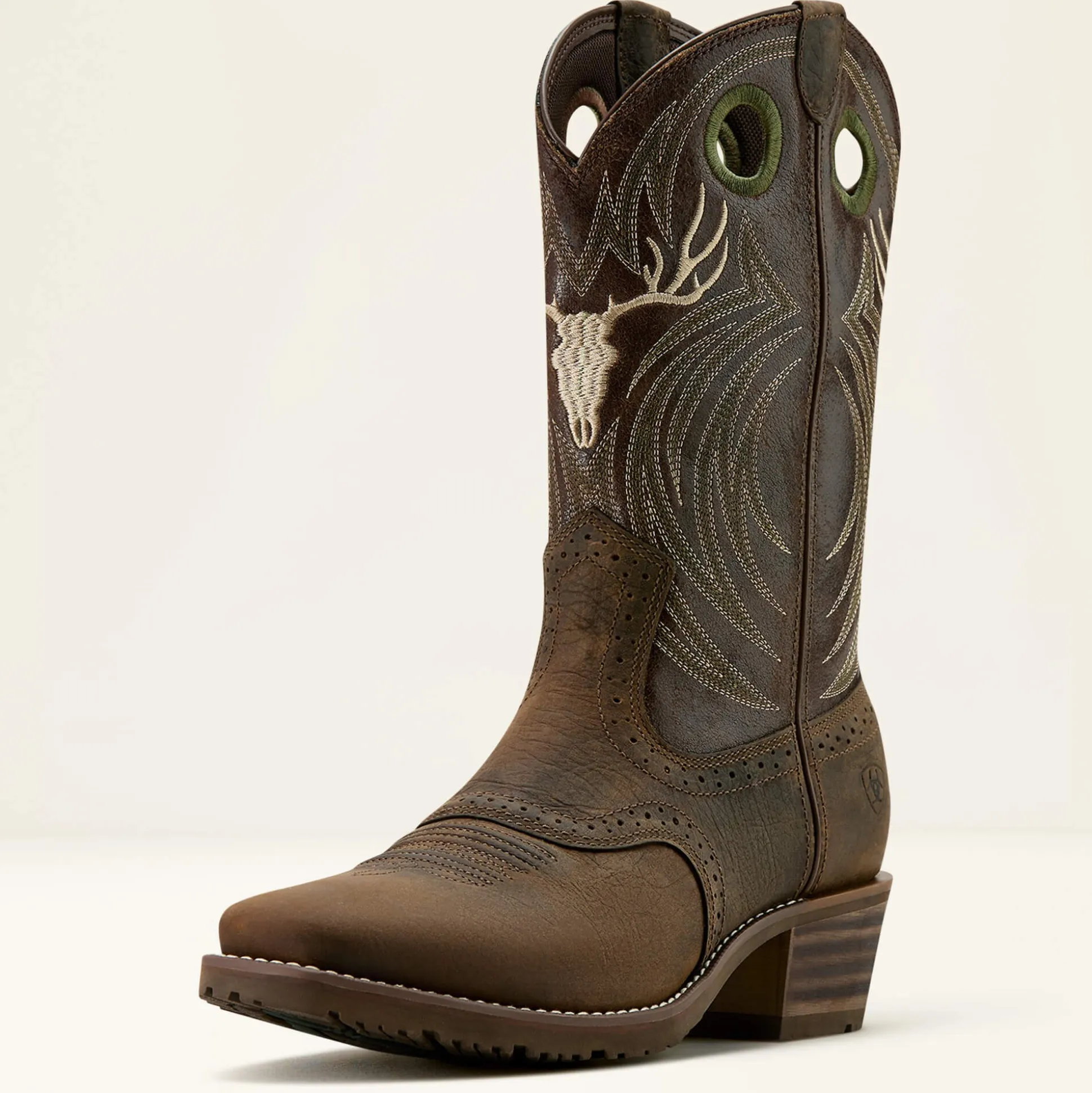 Hybrid Roughstock Antler Cowboy Boot