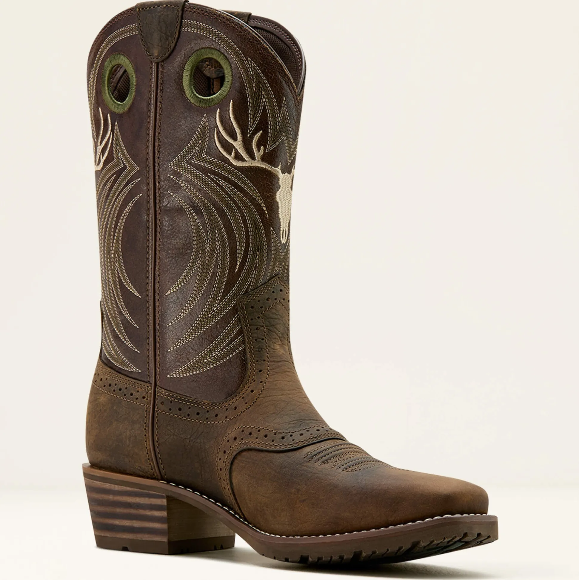 Hybrid Roughstock Antler Cowboy Boot