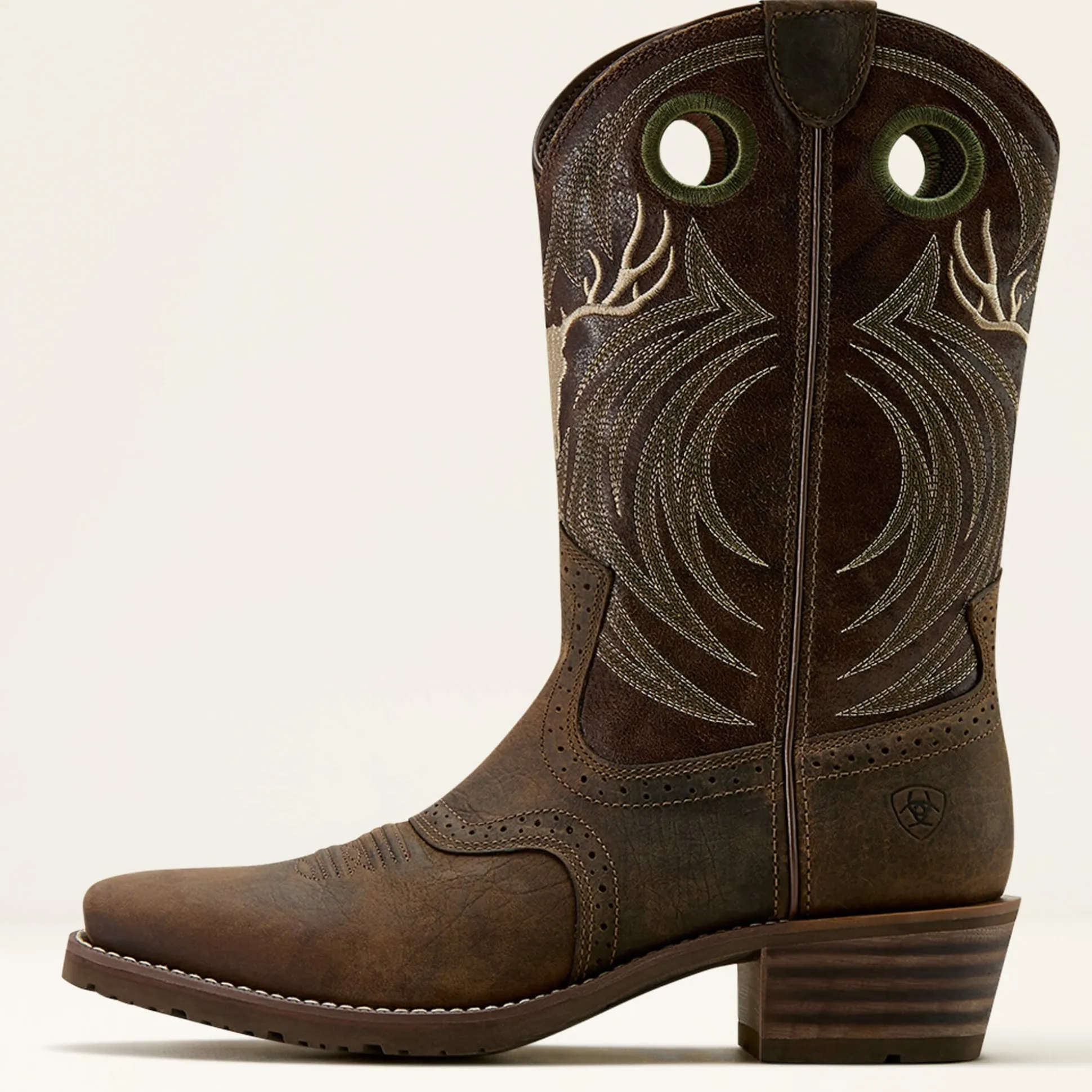 Hybrid Roughstock Antler Cowboy Boot