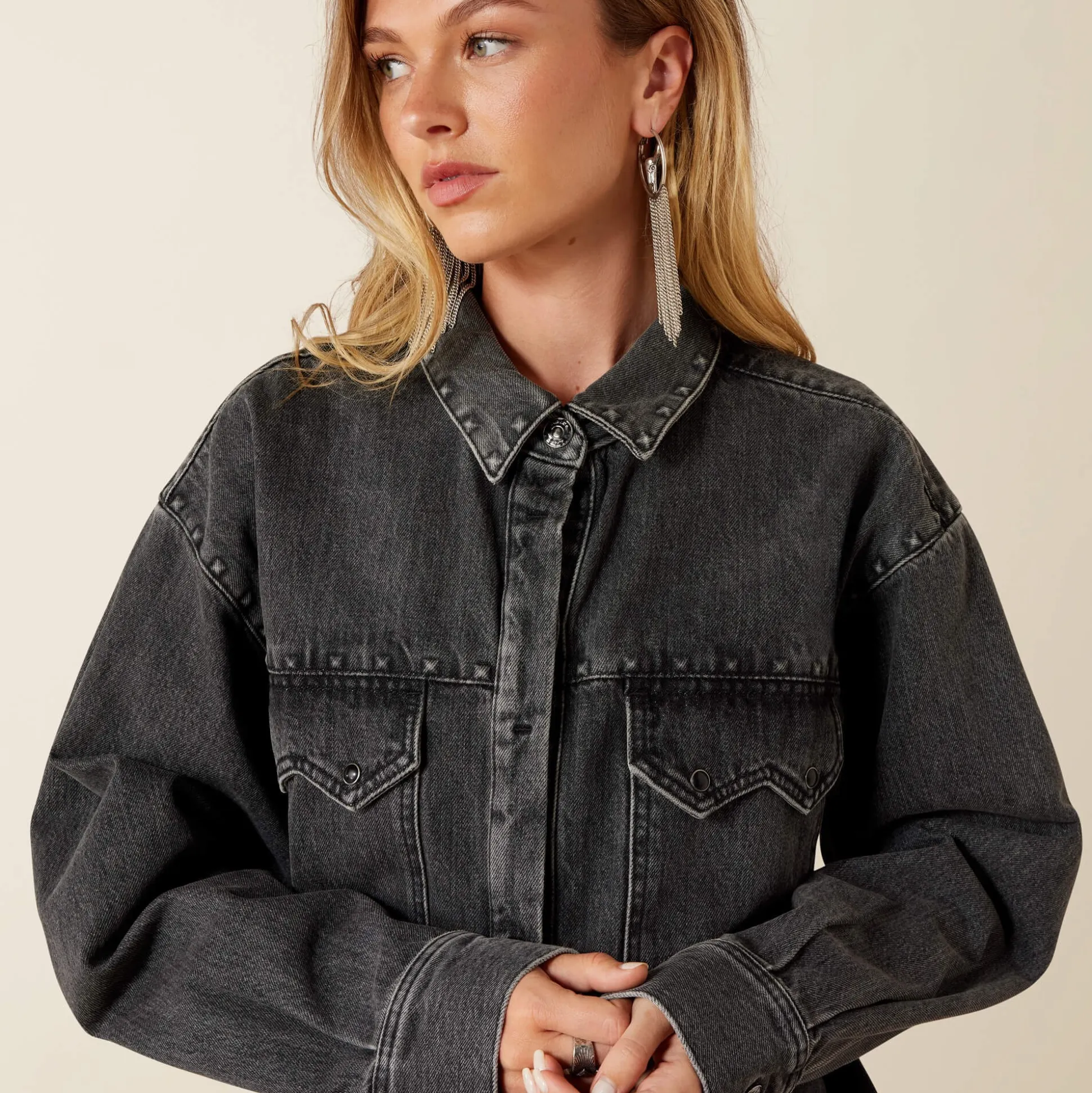 Lux Oversized Denim Jacket