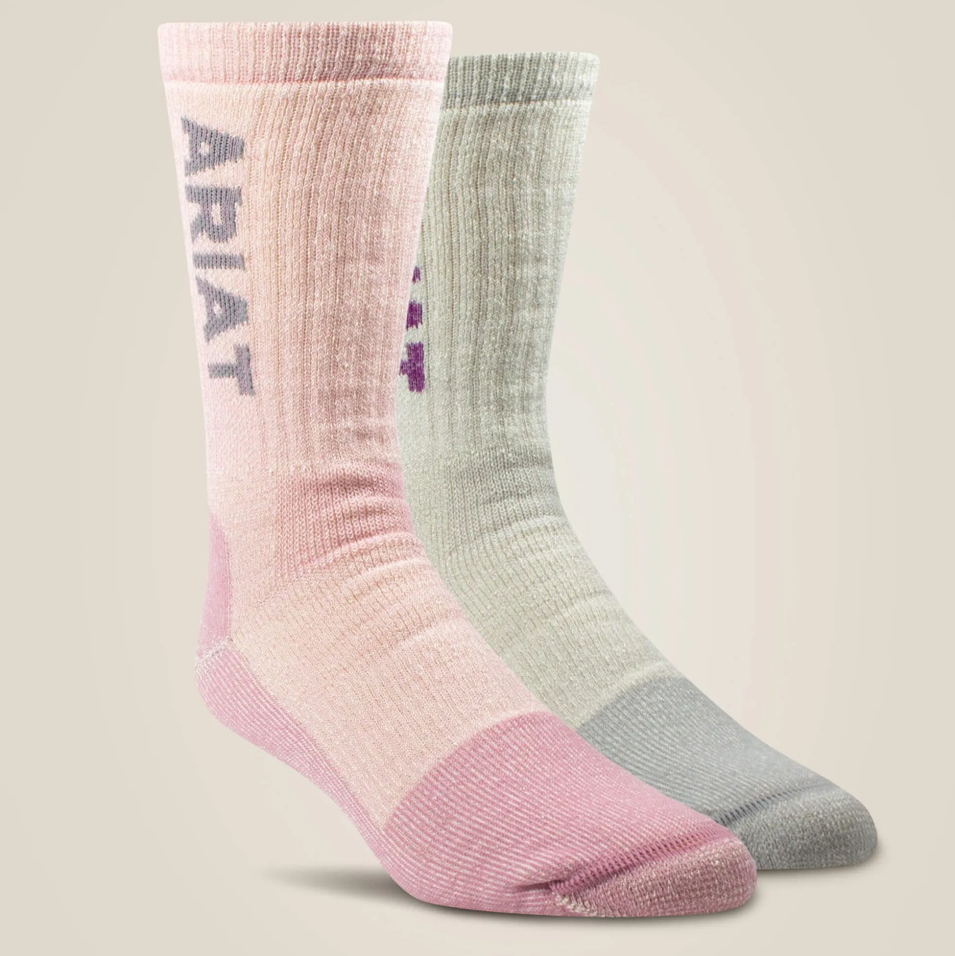 Midweight Merino Wool Blend Steel Toe Work Sock 2 Pair Multi Color Pack