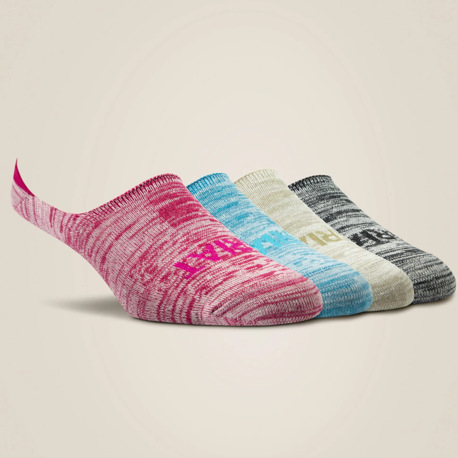 No Slip No Show Sock 4 Pair Multi Color Pack