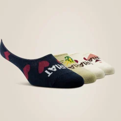 No Slip No Show Sock 2 Pair Multi Color Pack