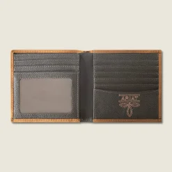 Patchwork Embroidered Logo Large Bifold Wallet
