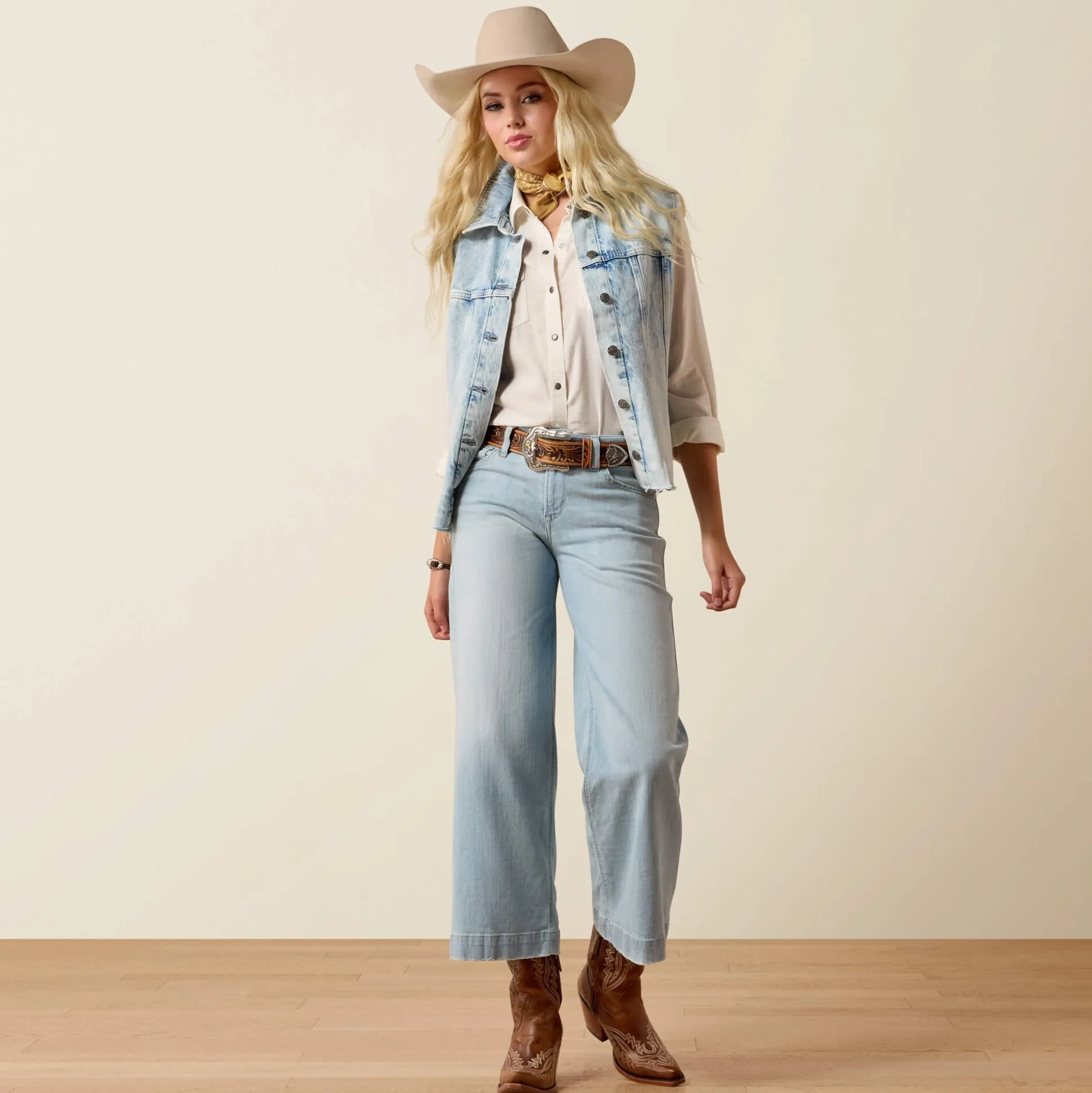 Perfect Rise Clare Wide Leg Crop Jeans