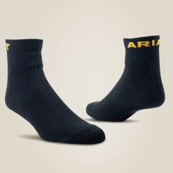 Premium Ringspun Cotton Quarter Crew Work Sock 3 Pair Pack