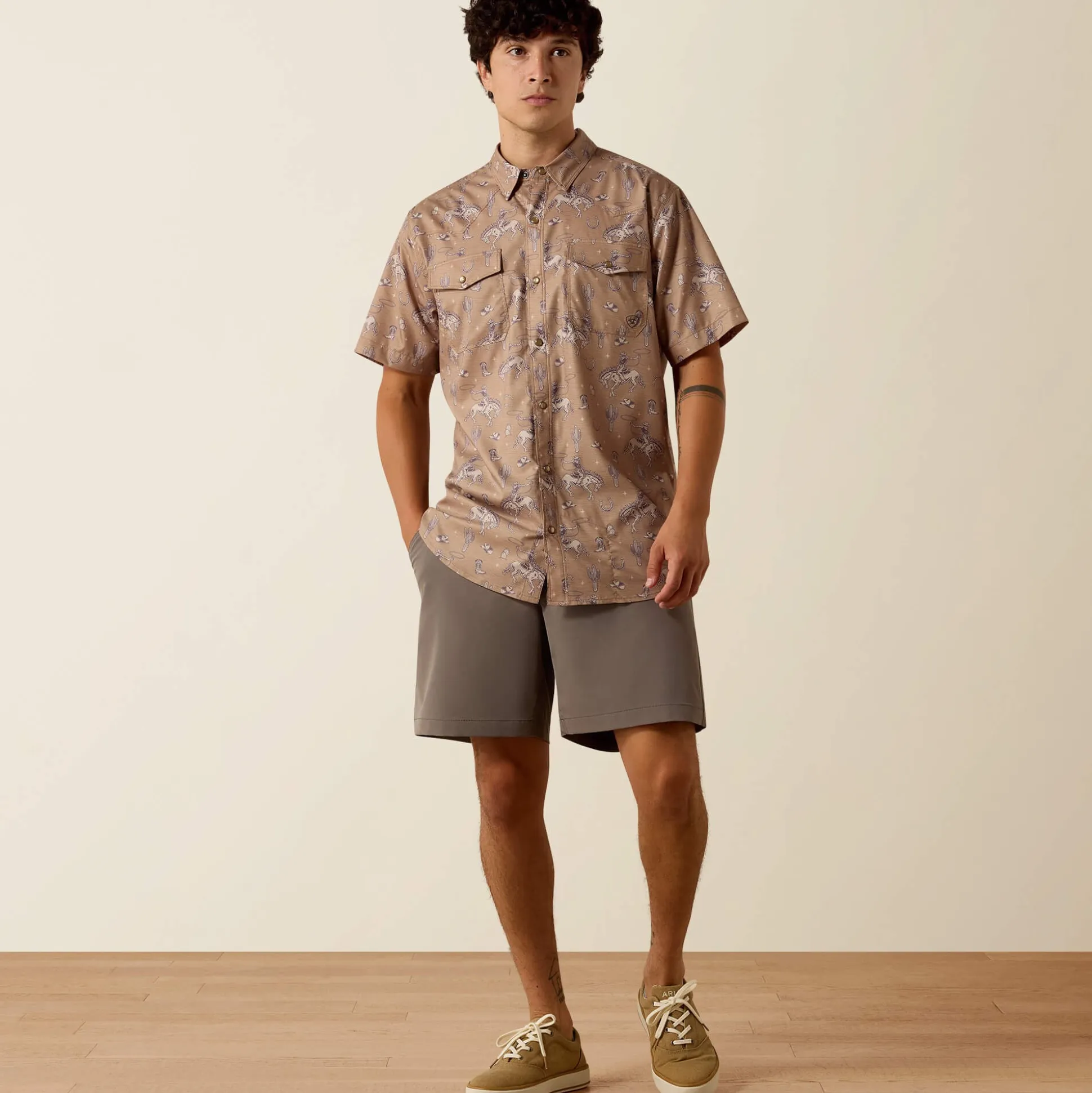 Printed VentTEK Western Fitted Snap Shirt