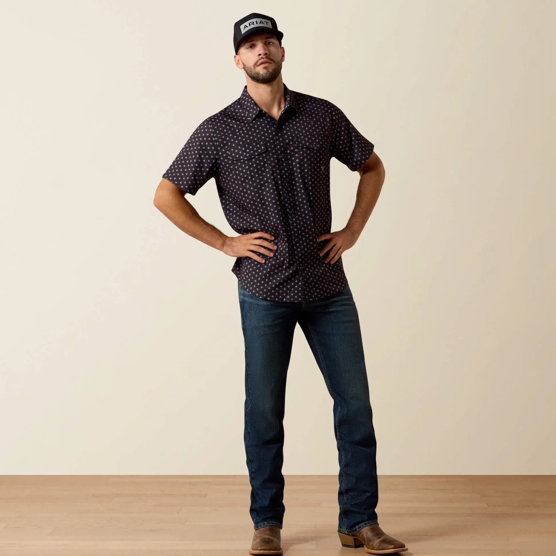 Printed VentTEK Western Fitted Snap Shirt