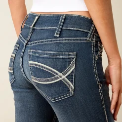 R.E.A.L. Mid Rise Arrow Fit Stretch Shayla Boot Cut Jean