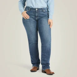 R.E.A.L. Mid Rise Arrow Gianna Straight Jean