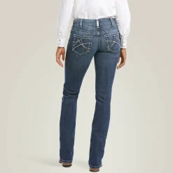 R.E.A.L. Mid Rise Arrow Gianna Straight Jean