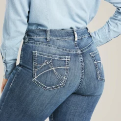 R.E.A.L. Mid Rise Arrow Gianna Straight Jean